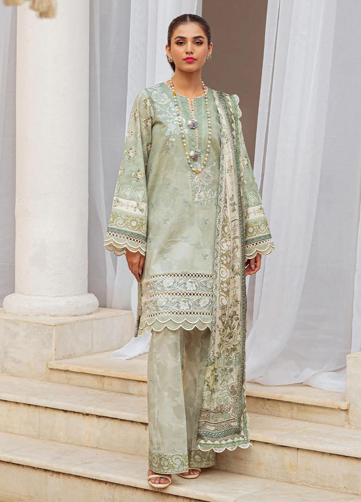 Tresor Luxe By Zarqash Embroidered Lawn Suits Unstitched 3 Piece ZRQ23T ZQ 6A - Luxury Collection
