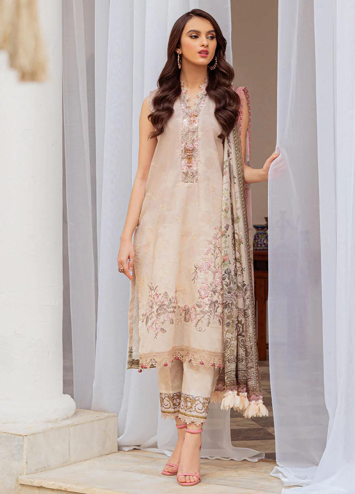 Tresor Luxe By Zarqash Embroidered Lawn Suits Unstitched 3 Piece ZRQ23T ZQ 6B - Luxury Collection
