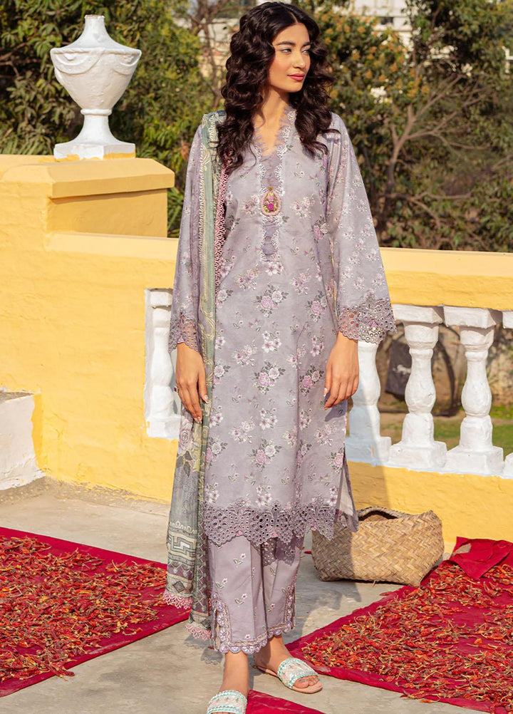 Tresor Luxe By Zarqash Embroidered Lawn Suits Unstitched 3 Piece ZRQ23T ZQ 7A - Luxury Collection