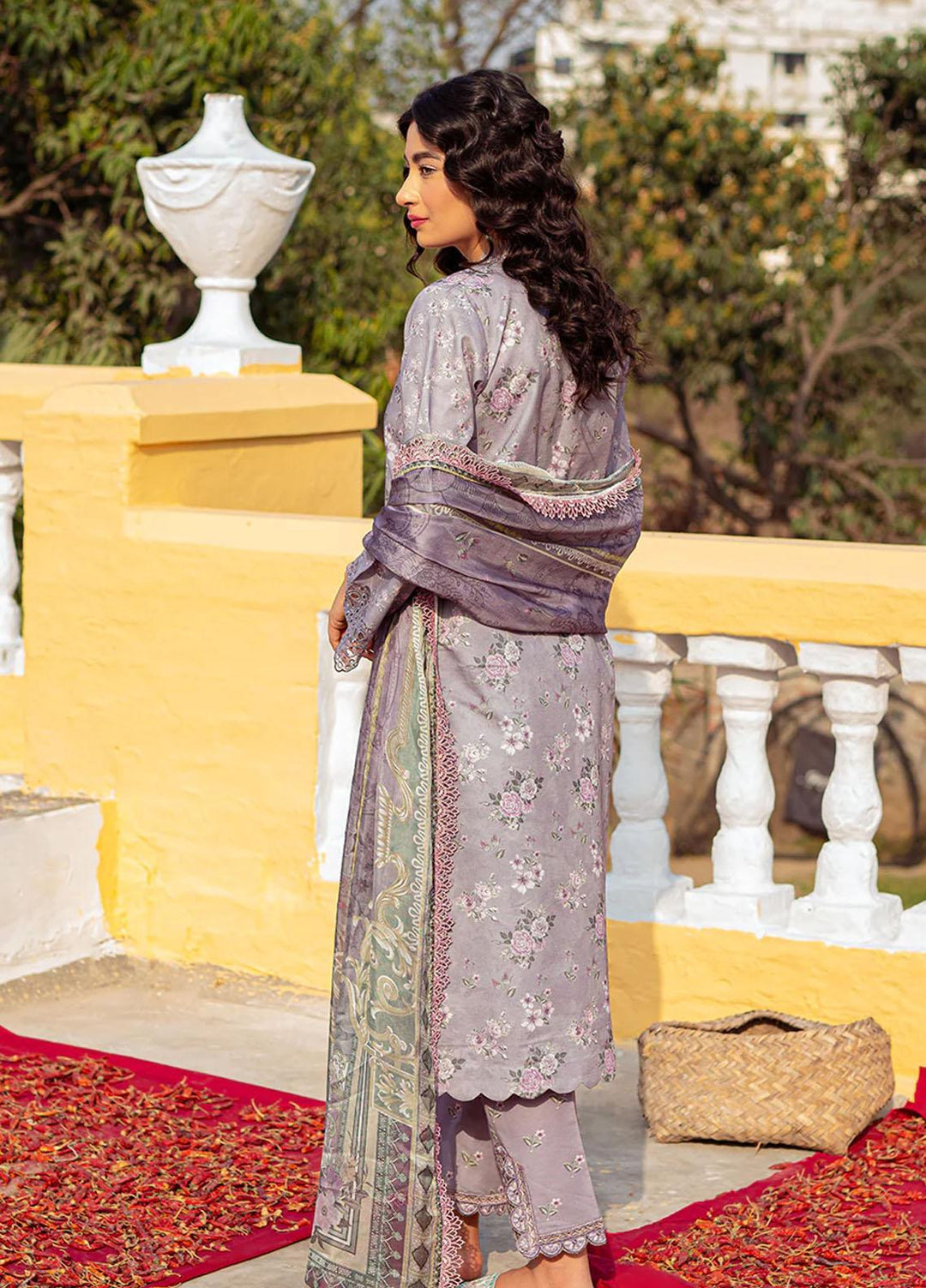Tresor Luxe By Zarqash Embroidered Lawn Suits Unstitched 3 Piece ZRQ23T ZQ 7A - Luxury Collection