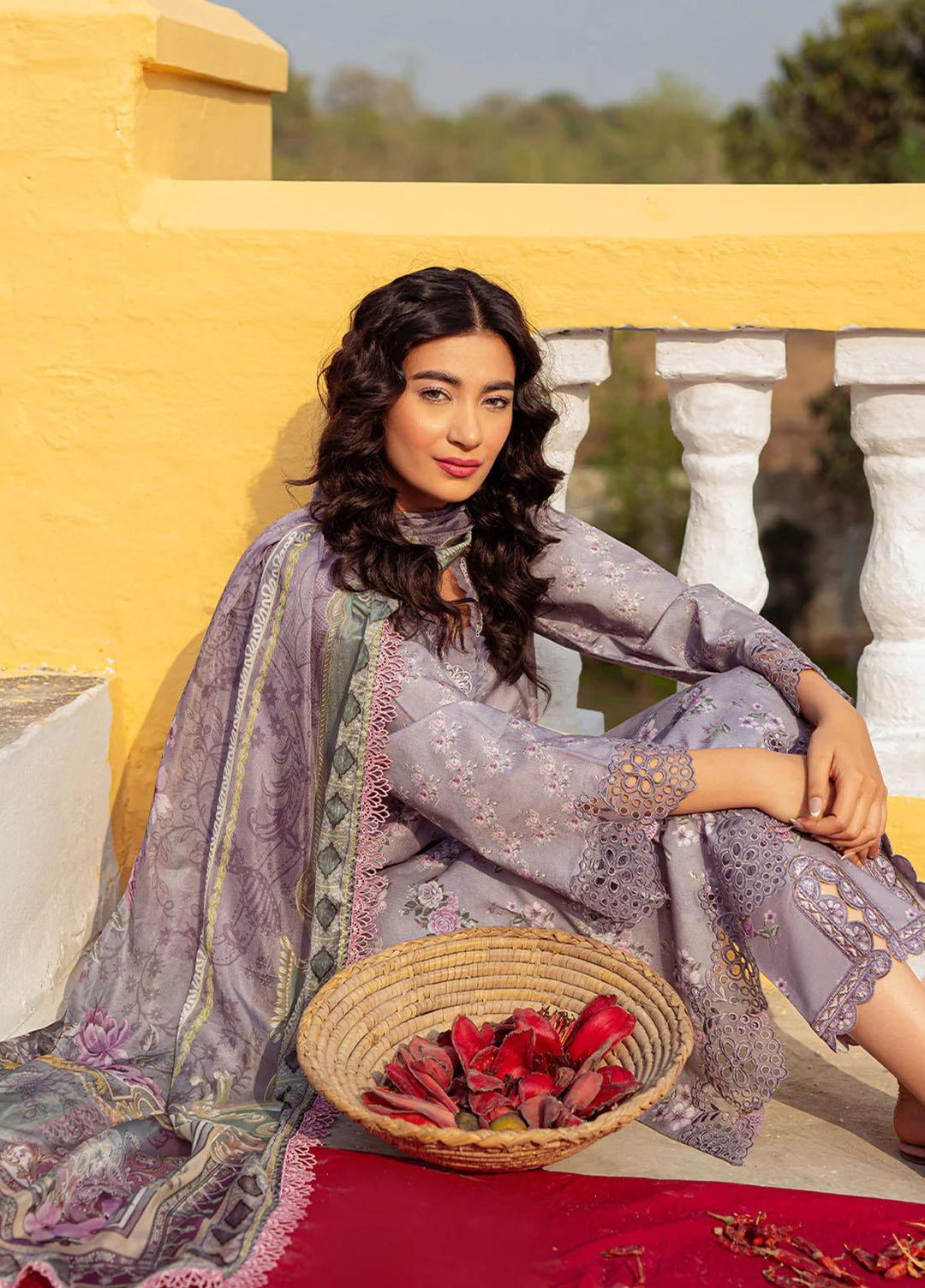 Tresor Luxe By Zarqash Embroidered Lawn Suits Unstitched 3 Piece ZRQ23T ZQ 7A - Luxury Collection