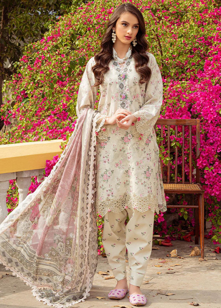 Tresor Luxe By Zarqash Embroidered Lawn Suits Unstitched 3 Piece ZRQ23T ZQ 7B - Luxury Collection
