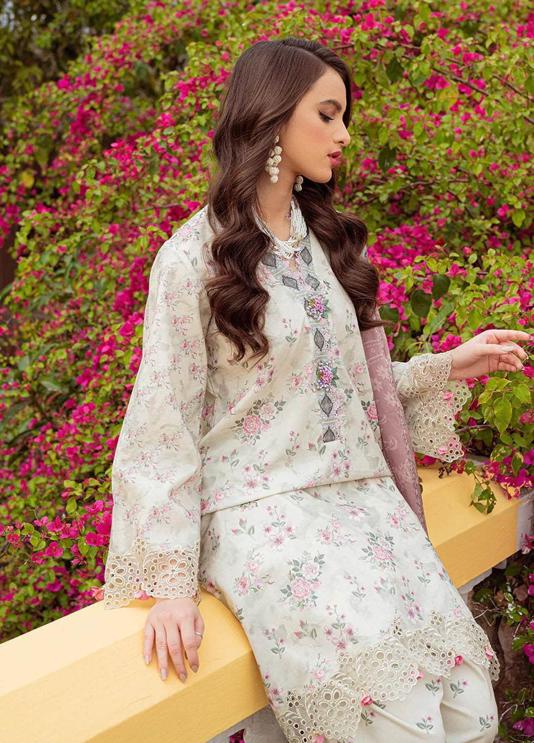 Tresor Luxe By Zarqash Embroidered Lawn Suits Unstitched 3 Piece ZRQ23T ZQ 7B - Luxury Collection