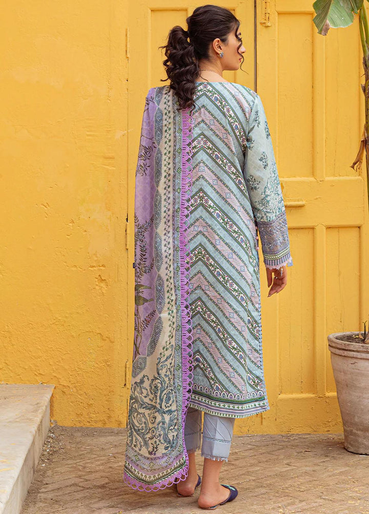 Tresor Luxe By Zarqash Embroidered Lawn Suits Unstitched 3 Piece ZRQ23T ZQ 8B - Luxury Collection