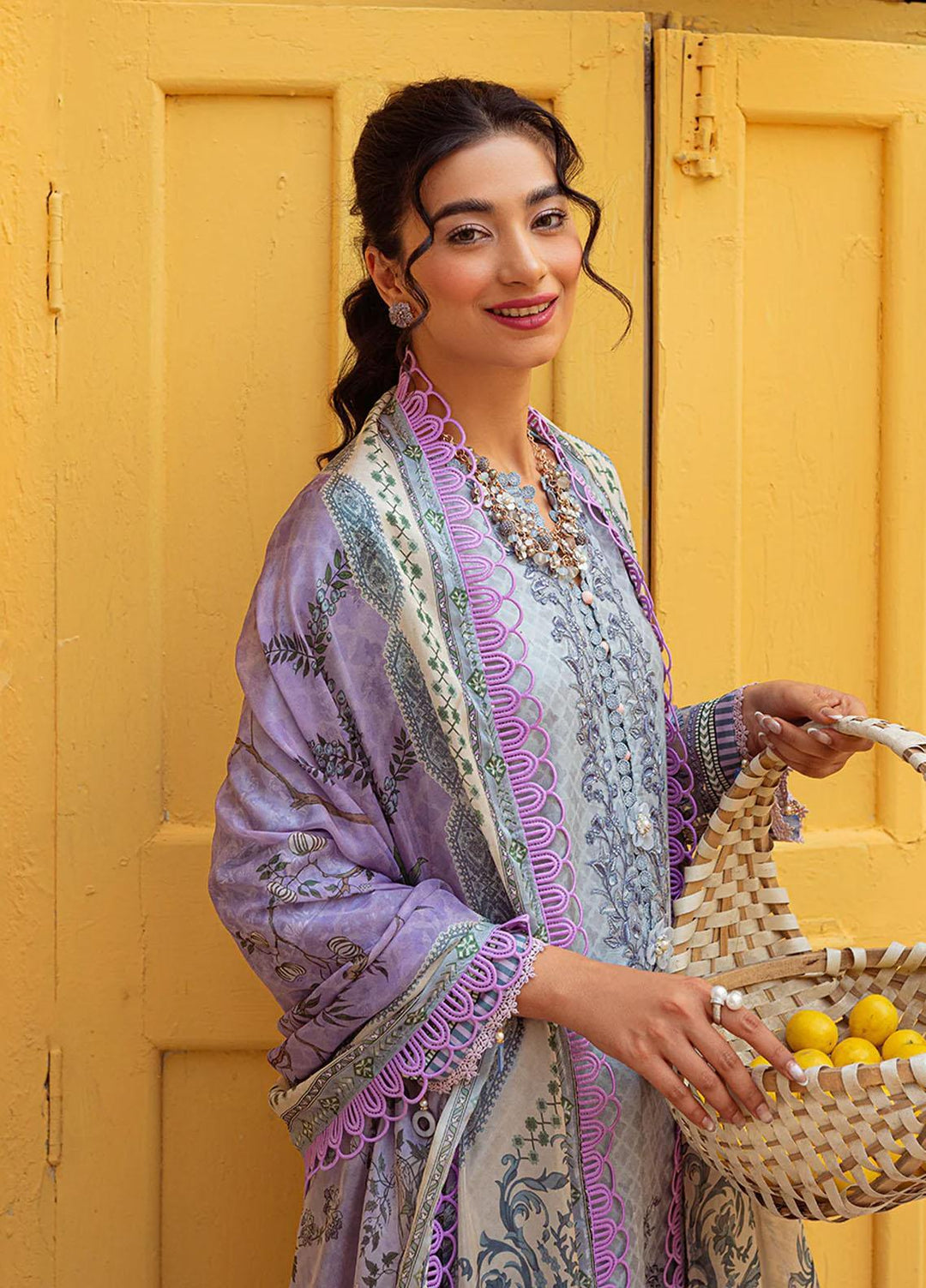 Tresor Luxe By Zarqash Embroidered Lawn Suits Unstitched 3 Piece ZRQ23T ZQ 8B - Luxury Collection