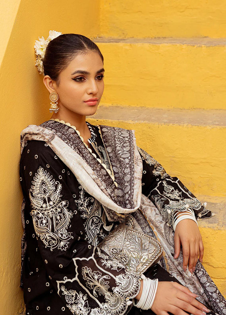 Tresor Luxe By Zarqash Embroidered Lawn Suits Unstitched 3 Piece ZRQ23T ZQ 9A - Luxury Collection