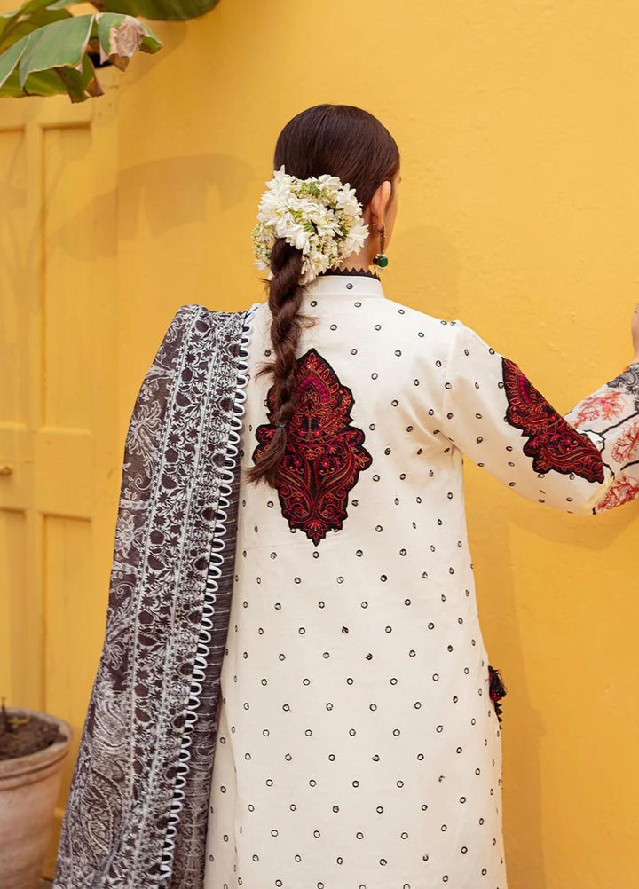 Tresor Luxe By Zarqash Embroidered Lawn Suits Unstitched 3 Piece ZRQ23T ZQ 9B - Luxury Collection