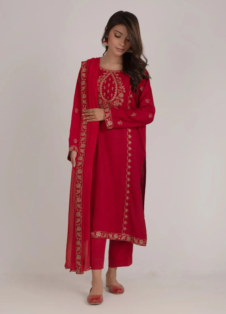 Zarqesh e Mah by Uhk Embroidered karandi Suit Unstitched 3 Piece UHK24 ZW1013 - Festive Collection