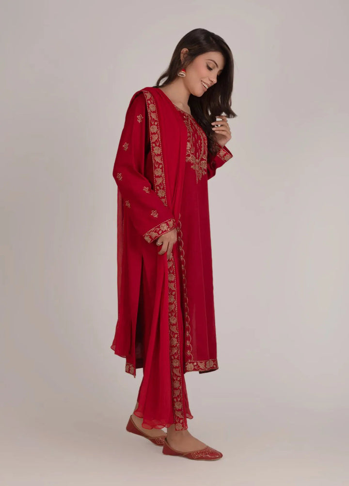 Zarqesh e Mah by Uhk Embroidered karandi Suit Unstitched 3 Piece UHK24 ZW1013 - Festive Collection