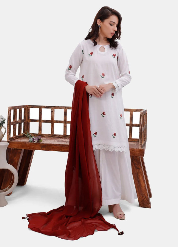 Zarqesh e Mah by Uhk Embroidered Self lawn Suit Unstitched 2 Piece UHK24 ZS2111 - Festive Collection