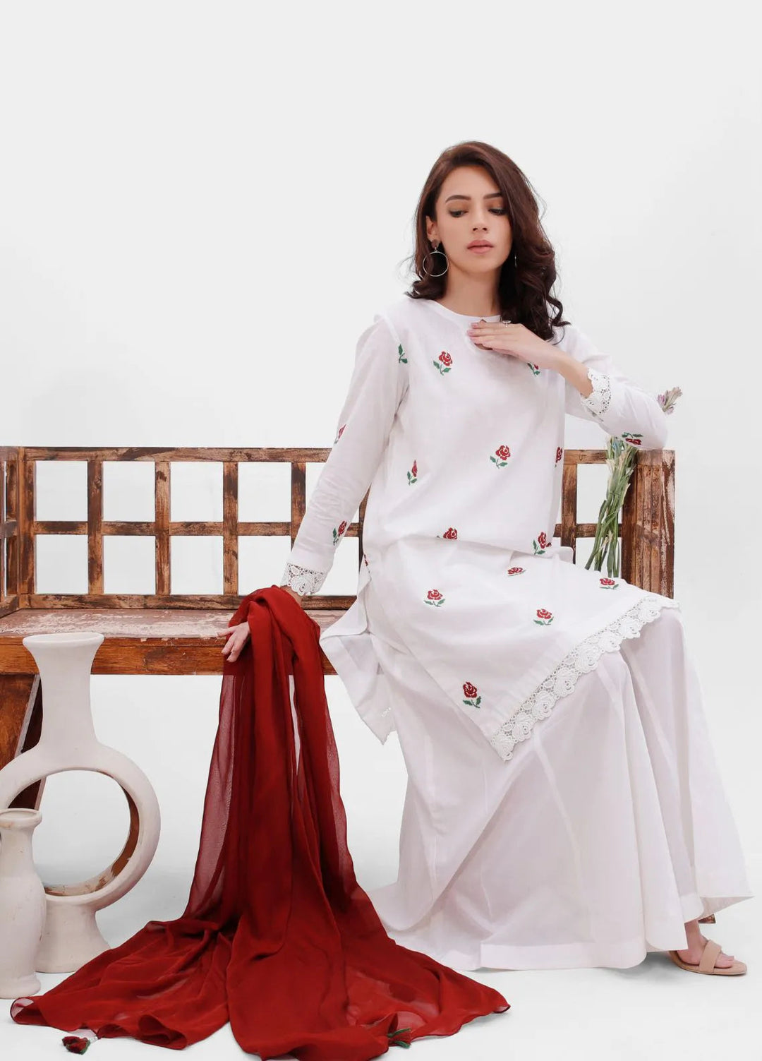 Zarqesh e Mah by Uhk Embroidered Self lawn Suit Unstitched 2 Piece UHK24 ZS2111 - Festive Collection