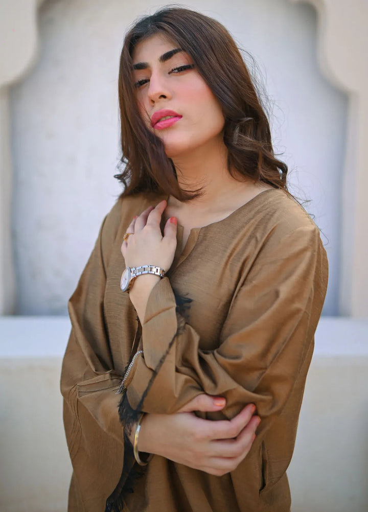 Zauk Pret Casual Cotton 2 Piece Suit Golden