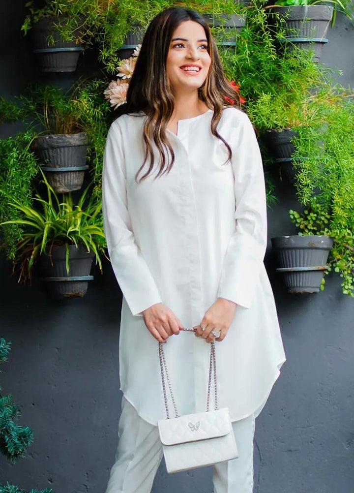 Zauk Pret Casual Crepe 2 Piece Suit White