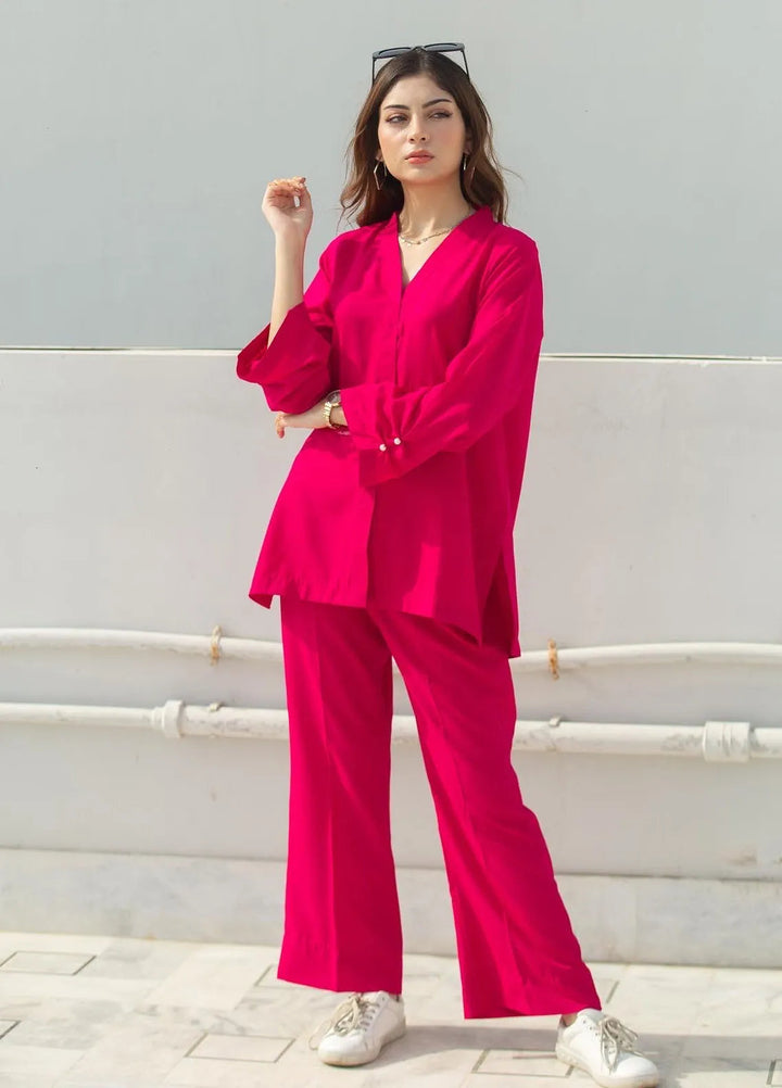 Zauk Pret Casual Georgette 2 Piece Suit Candy