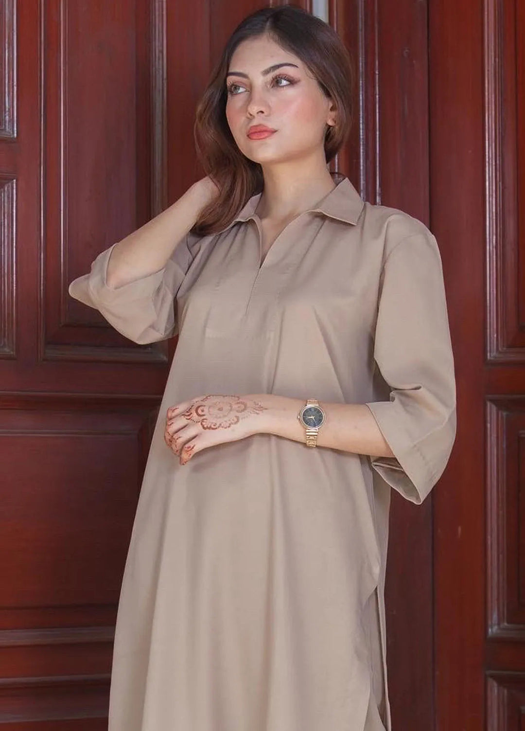 Zauk Pret Casual Georgette 2 Piece Suit Phone