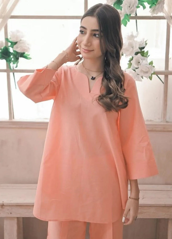 Zauk Pret Casual Lawn 2 Piece Suit Peach