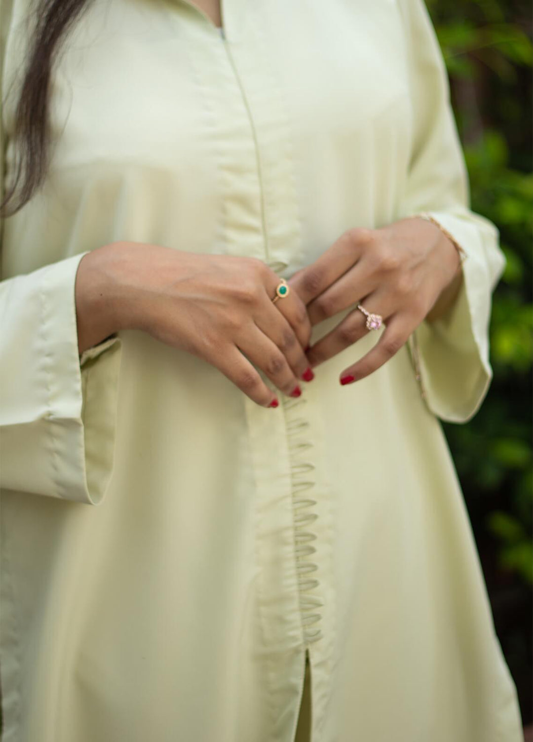 Zauk Pret Casual Georgette 2 Piece Suit Lemon Yellow