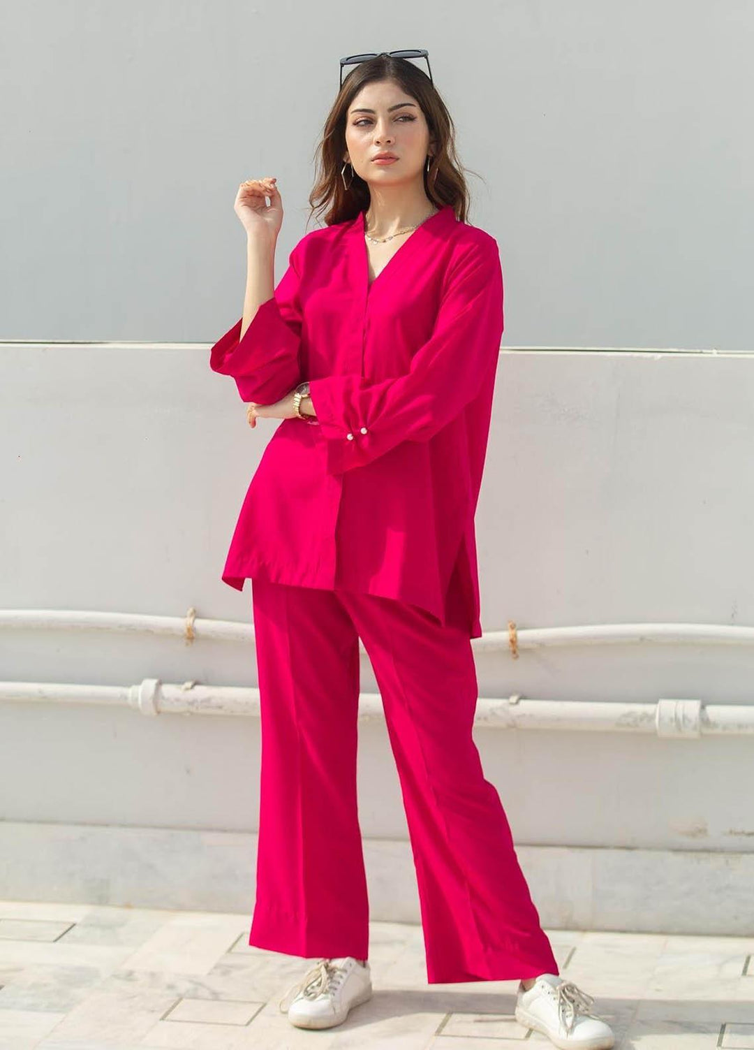 Zauk Casual Pret  Georgette 2 Piece Dress ZK23CW Candy two piece