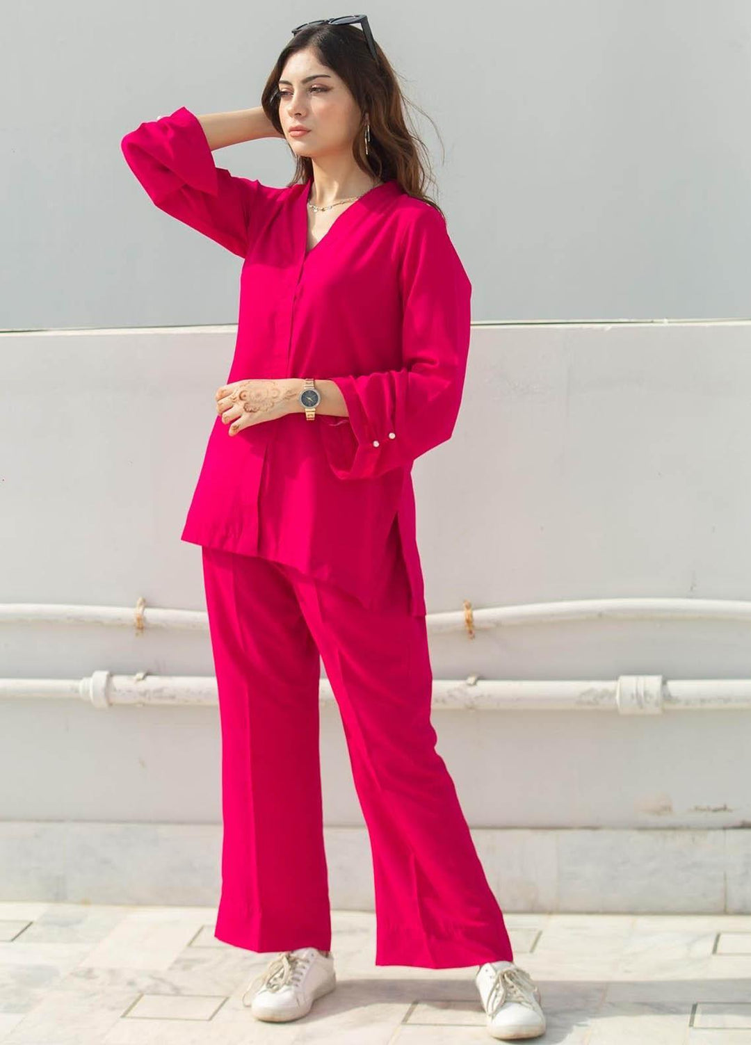 Zauk Casual Pret  Georgette 2 Piece Dress ZK23CW Candy two piece