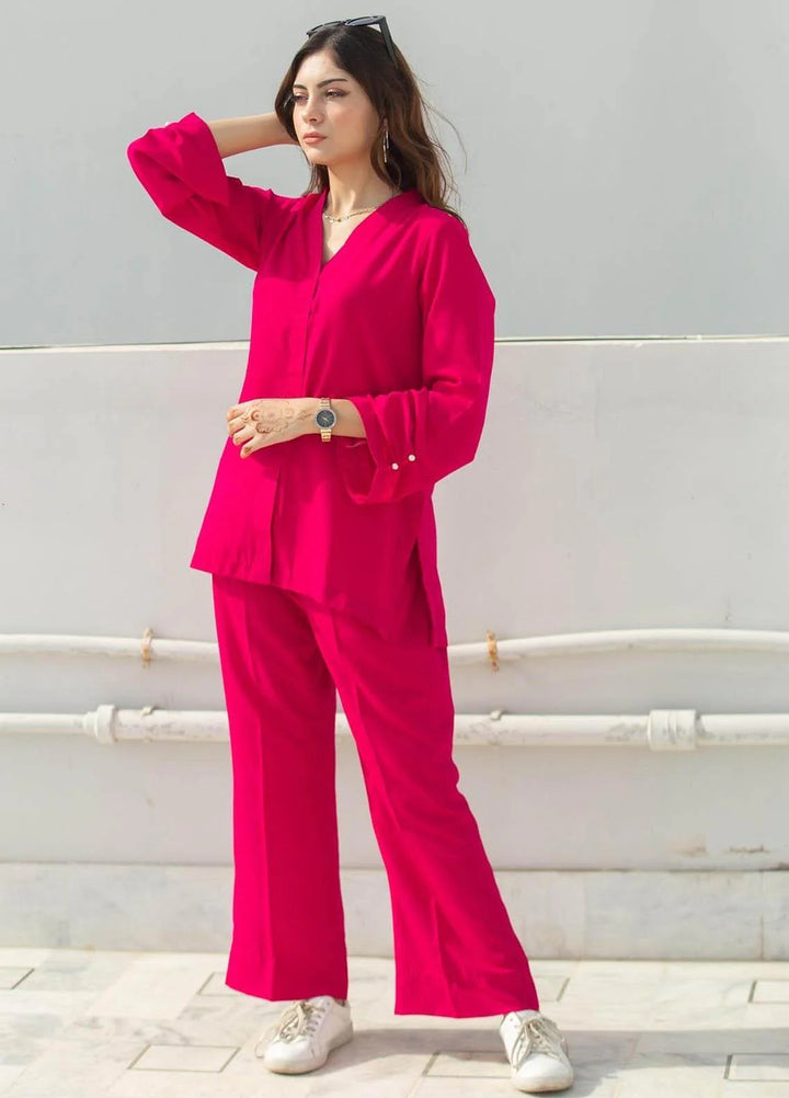 Zauk Women RTW Solids Swiss Malai 2 Piece Suit ZK26RC Candy V-4 - Casual Collection