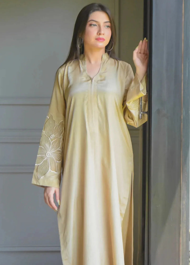 Zauk Pret Embroidered Raw Silk 2 Piece Suit Stardust