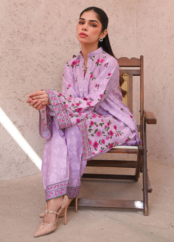 Zauk Pret Printed Crepe 2 Piece Suit Rose Quartz