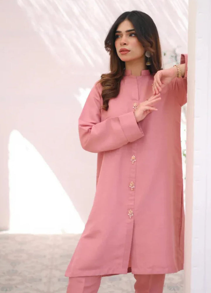 Zauk Pret Solids Raw Silk 2 Piece Tulip