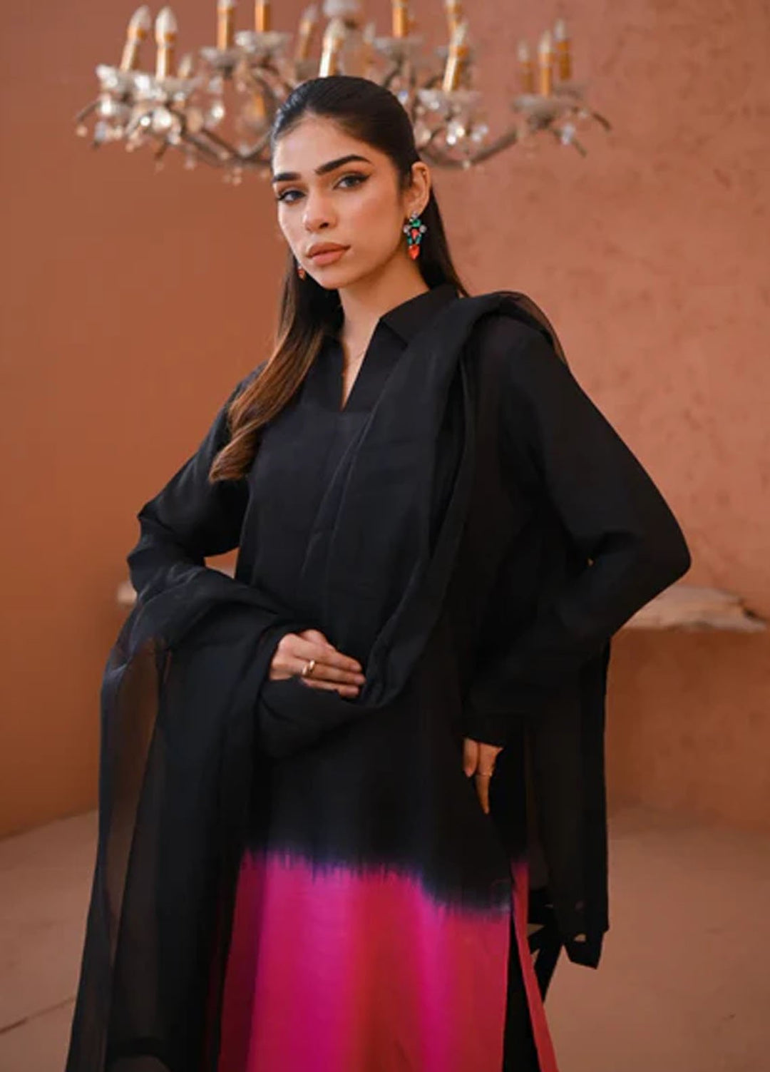 Zauk Pret Solids Raw Silk 3 Piece Eve