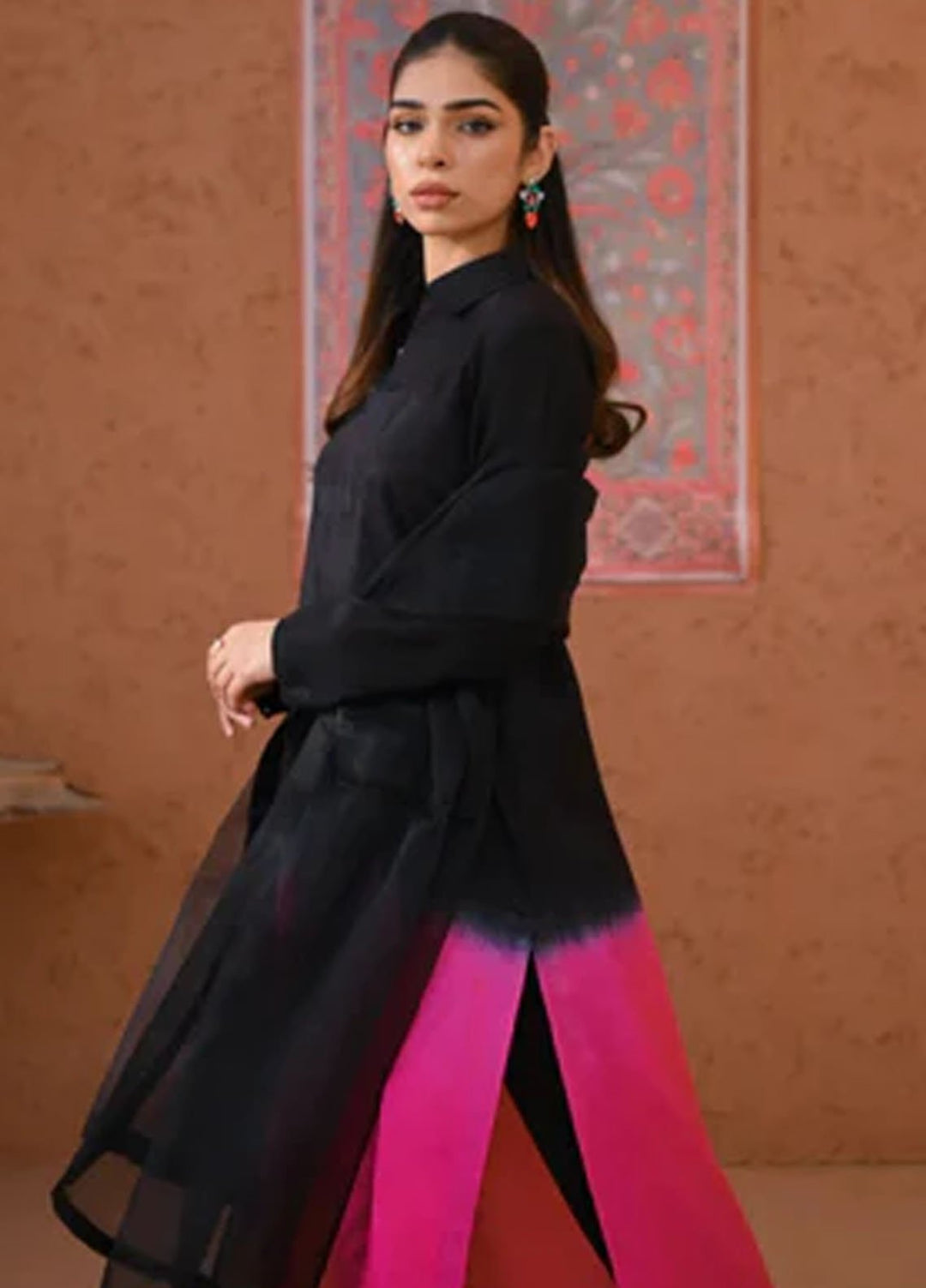 Zauk Pret Solids Raw Silk 3 Piece Eve