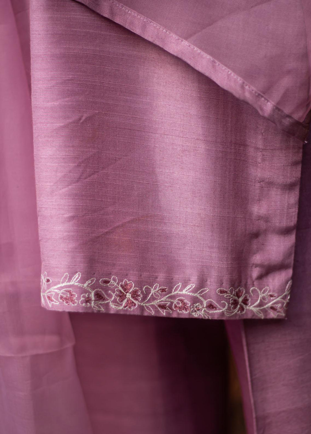 Zauk Pret Embroidered Raw Silk 3 Piece Suit ZK23F Lavender