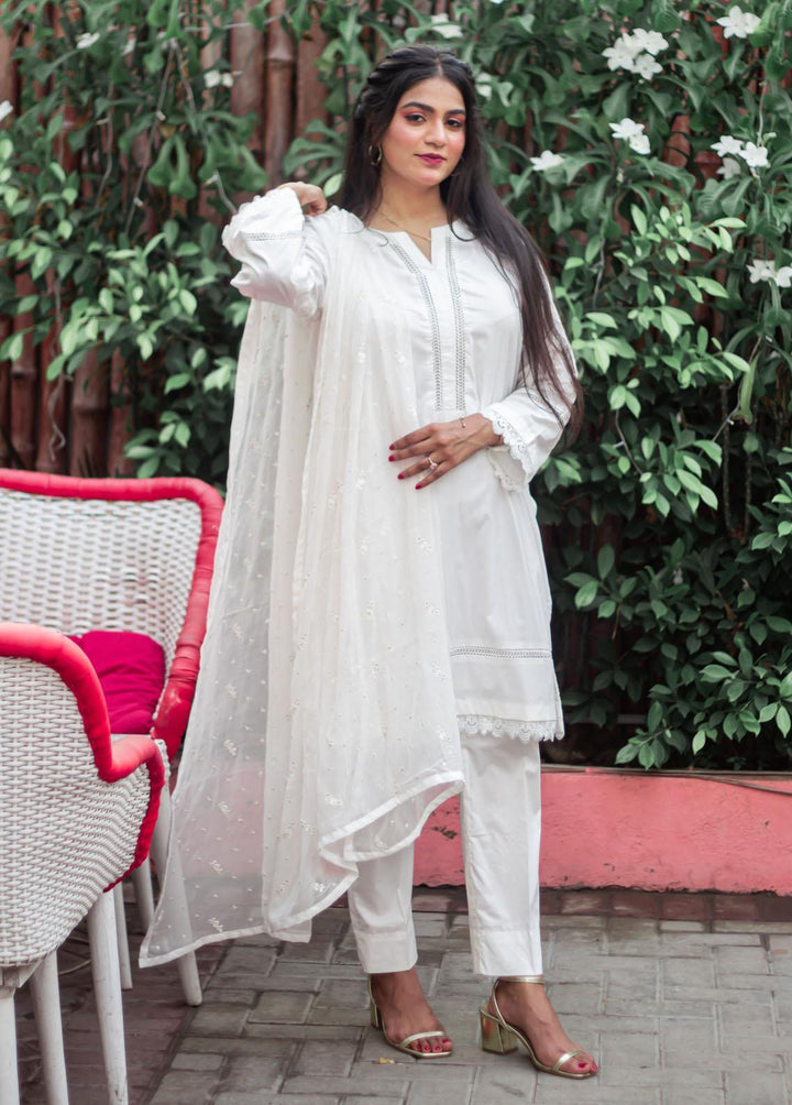 Zauk Pret Embroidered Cotton 3 Piece Suit ZK23F Pearl