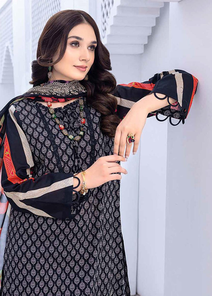 Zauq By Charizma Embroidered Lawn Suits Unstitched 3 Piece CRZ23BW BWS-01 - Black & White Collection