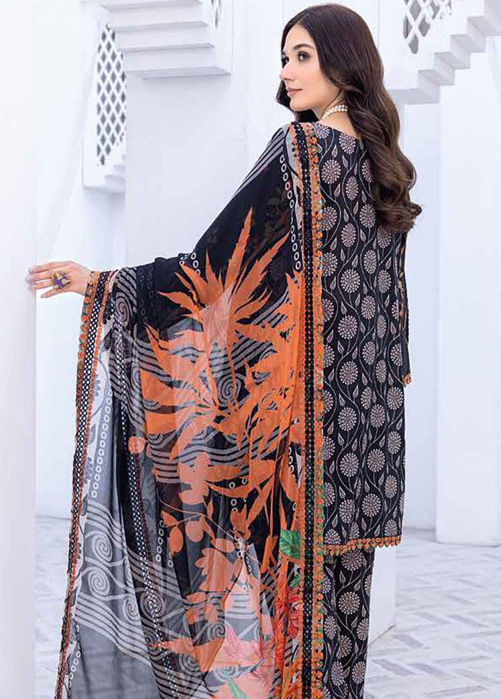 Zauq By Charizma Embroidered Lawn Suits Unstitched 3 Piece CRZ23BW BWS-05 - Black & White Collection