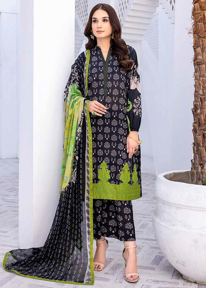 Zauq By Charizma Embroidered Lawn Suits Unstitched 3 Piece CRZ23BW BWS-07 - Black & White Collection