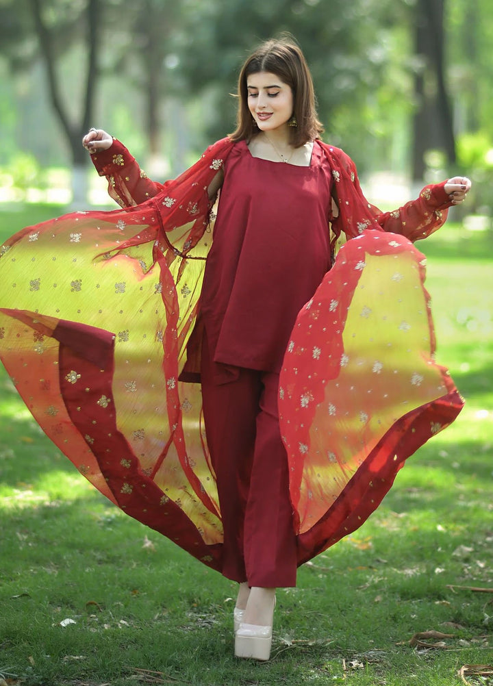 ZEB Pret Embroidered Chiffon 2 Piece Suit Naz