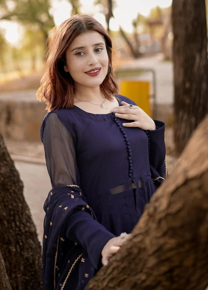 ZEB Pret Embroidered Chiffon 3 Piece Suit Rooh e Husn