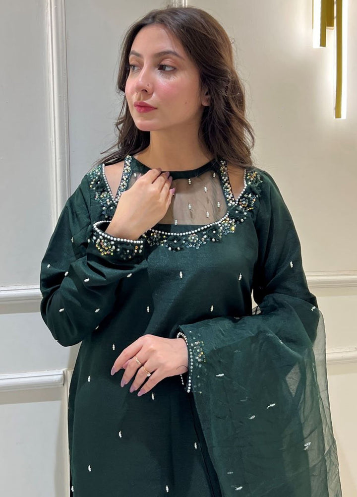 Zeb Pret Embroidered Raw Silk 3 Piece Suit Gul bahar