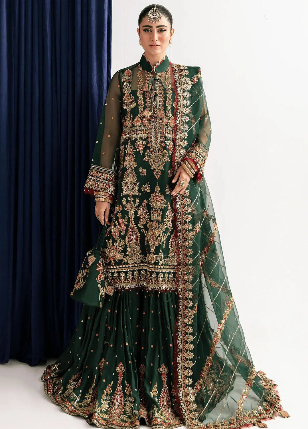 Zebaish by Fabiha Fatima Pret Embroidered Organza 3 Piece Suit Aurora
