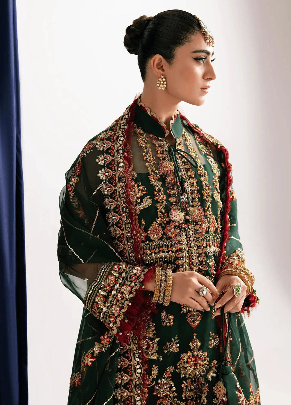Zebaish by Fabiha Fatima Pret Embroidered Organza 3 Piece Suit Aurora