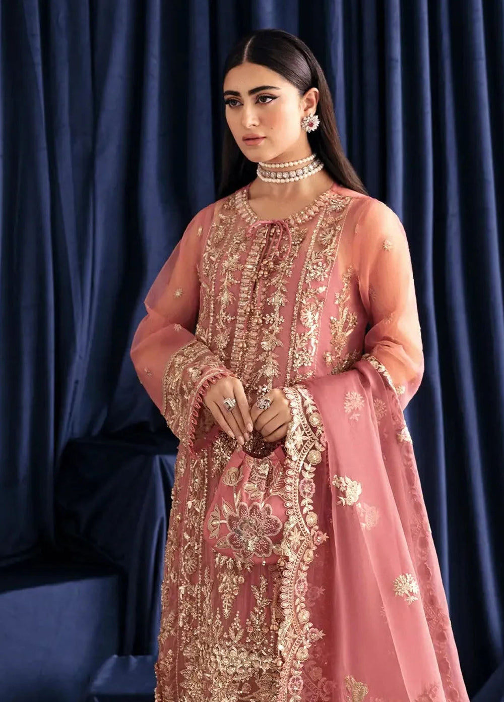 Zebaish by Fabiha Fatima Pret Embroidered Organza 3 Piece Suit Mehak