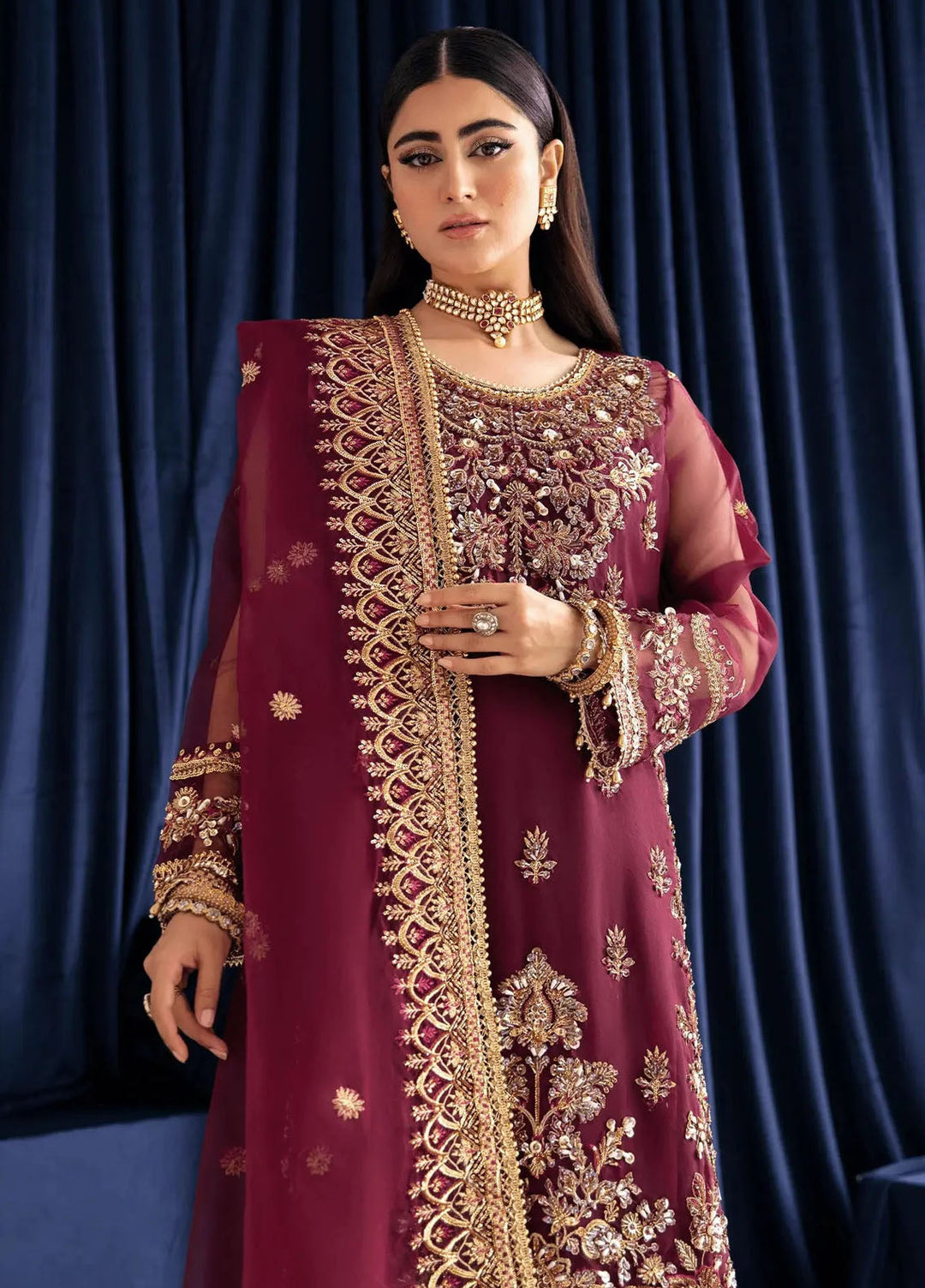 Zebaish by Fabiha Fatima Pret Embroidered Organza 3 Piece Suit Raya