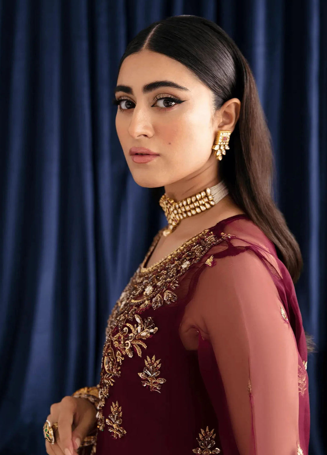 Zebaish by Fabiha Fatima Pret Embroidered Organza 3 Piece Suit Raya