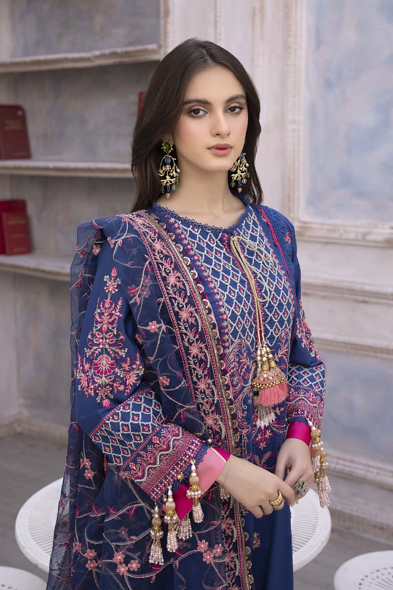 Husn E Adaa by Maham Sultan Unstitched Embroidered Lawn 3 Piece Suit MS26UHA Zebaish - Lawn Collection