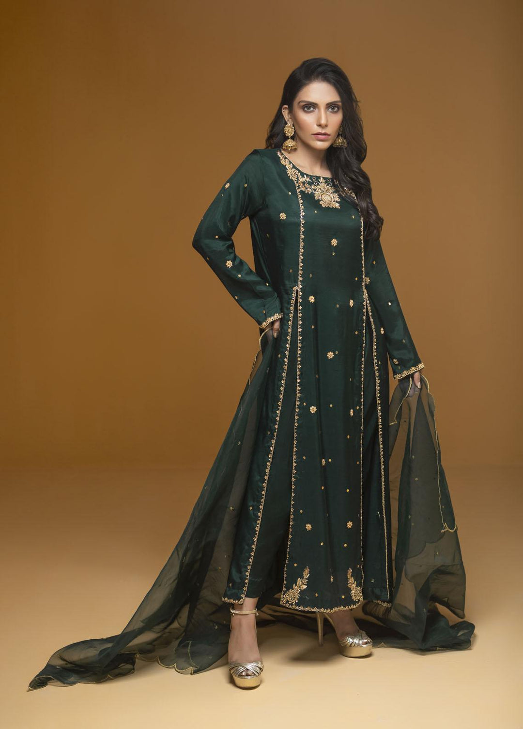 Zebaqi Luxury Pret  Cotton Silk 3 Piece Suit AKHDAR