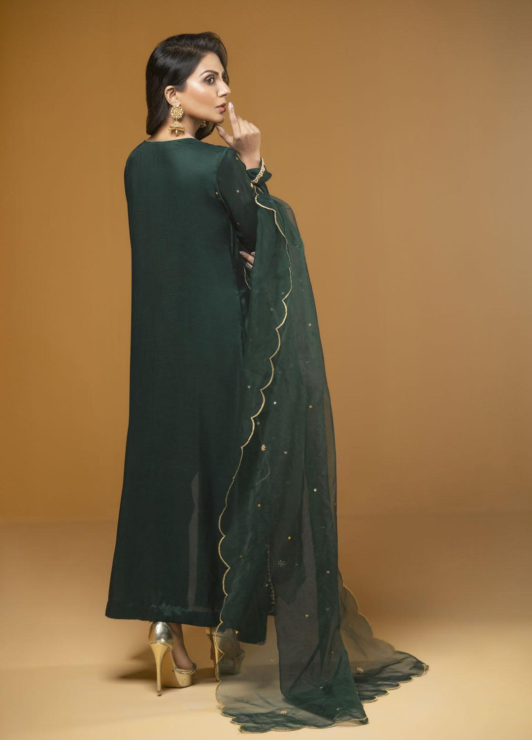 Zebaqi Luxury Pret  Cotton Silk 3 Piece Suit AKHDAR