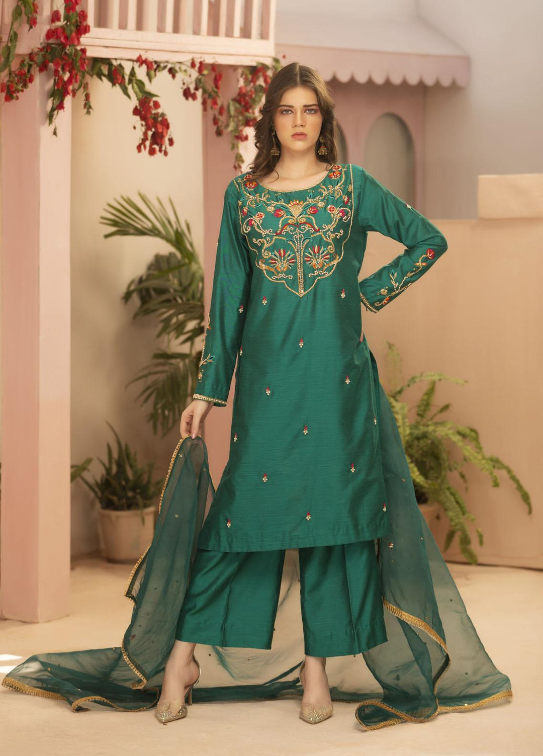 Zebaqi Luxury Pret  Khaadi 3 Piece Dress Heena