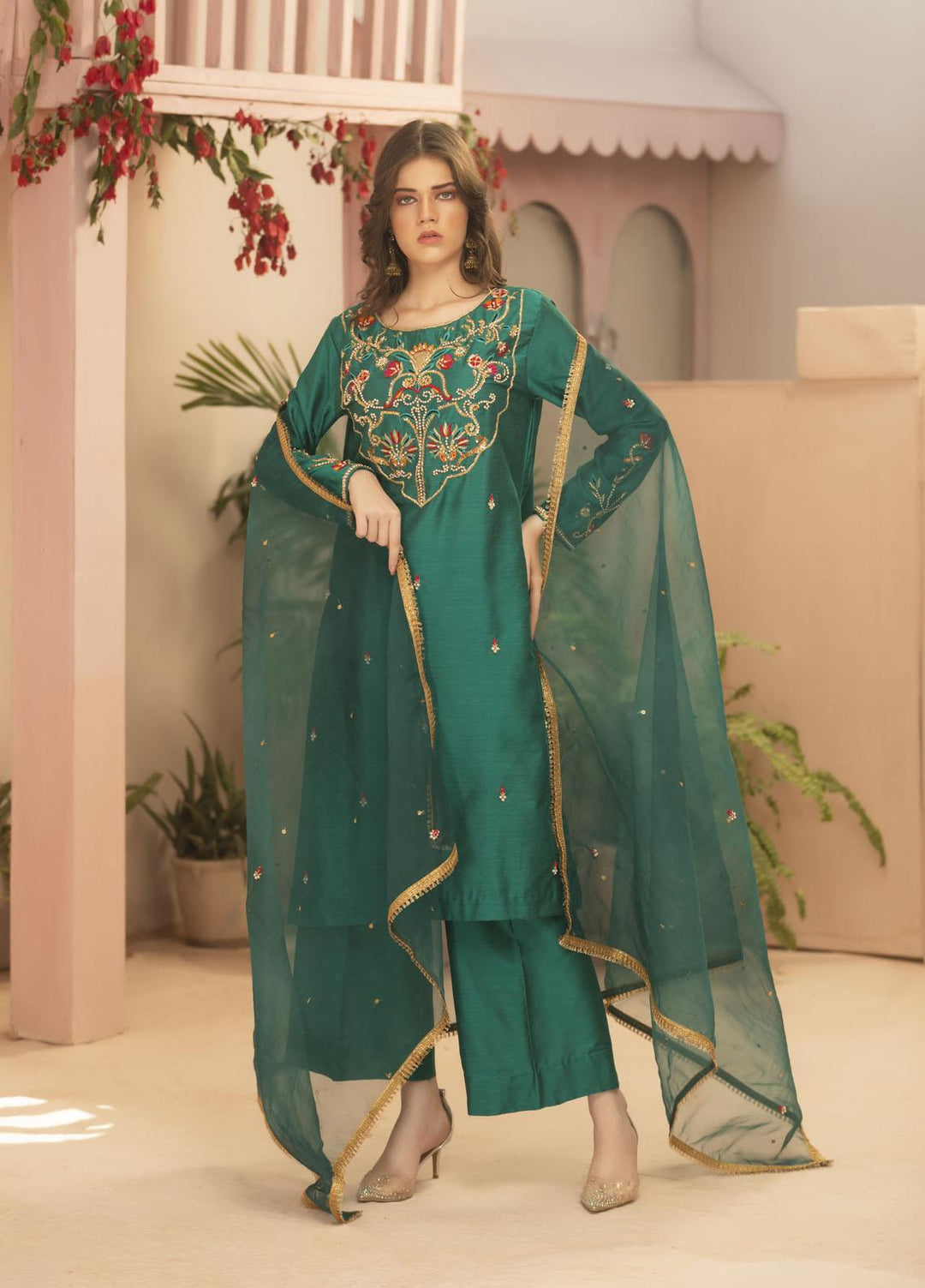 Zebaqi Luxury Pret  Khaadi 3 Piece Dress Heena