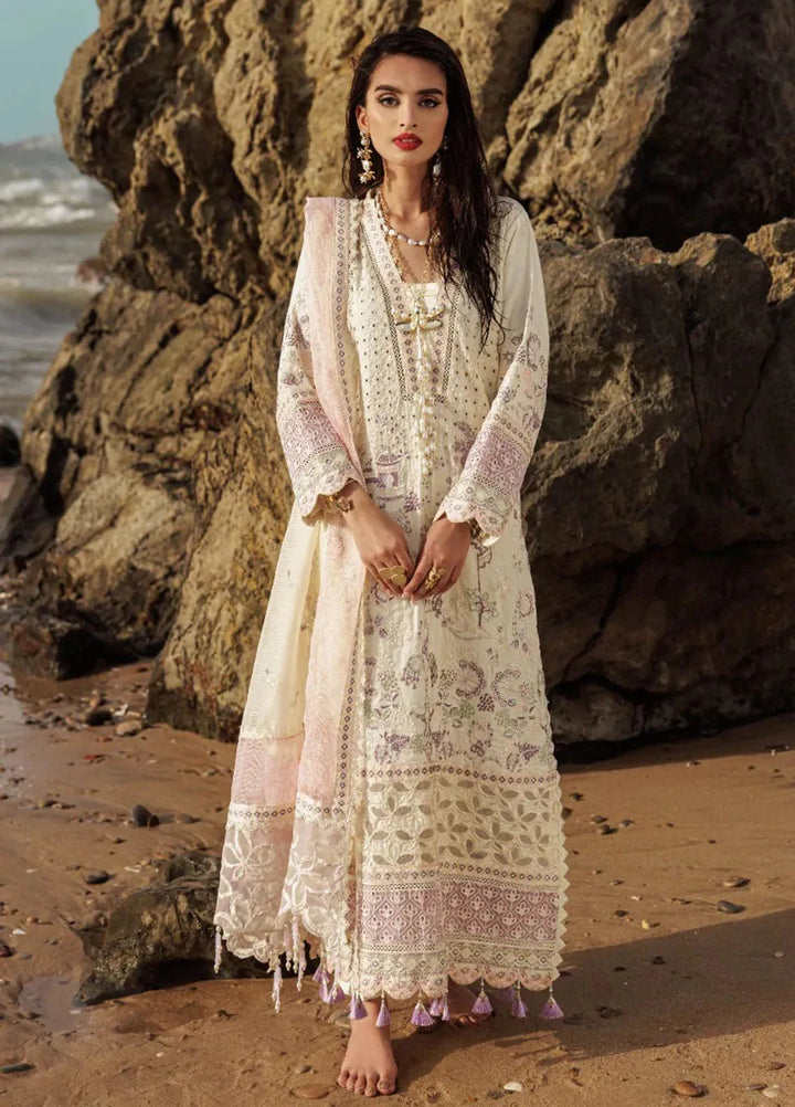 Zebtan Embroidered Lawn Suit Unstitched 3 Piece ZBT24L ZL-01 - Summer Collection