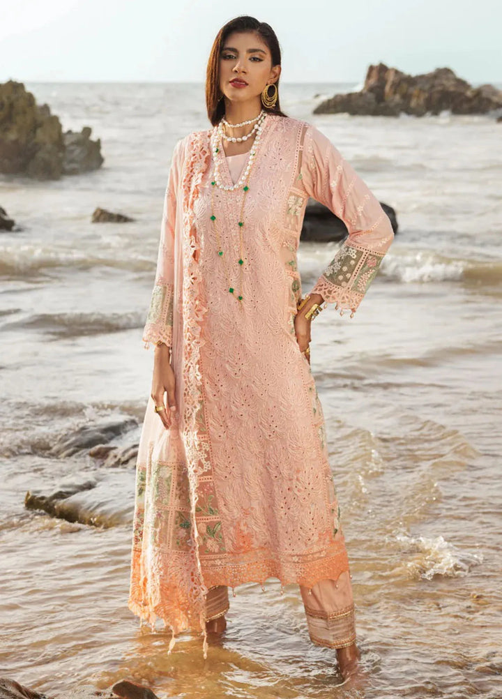 Zebtan Embroidered Lawn Suit Unstitched 3 Piece ZBT24L ZL-02 - Summer Collection