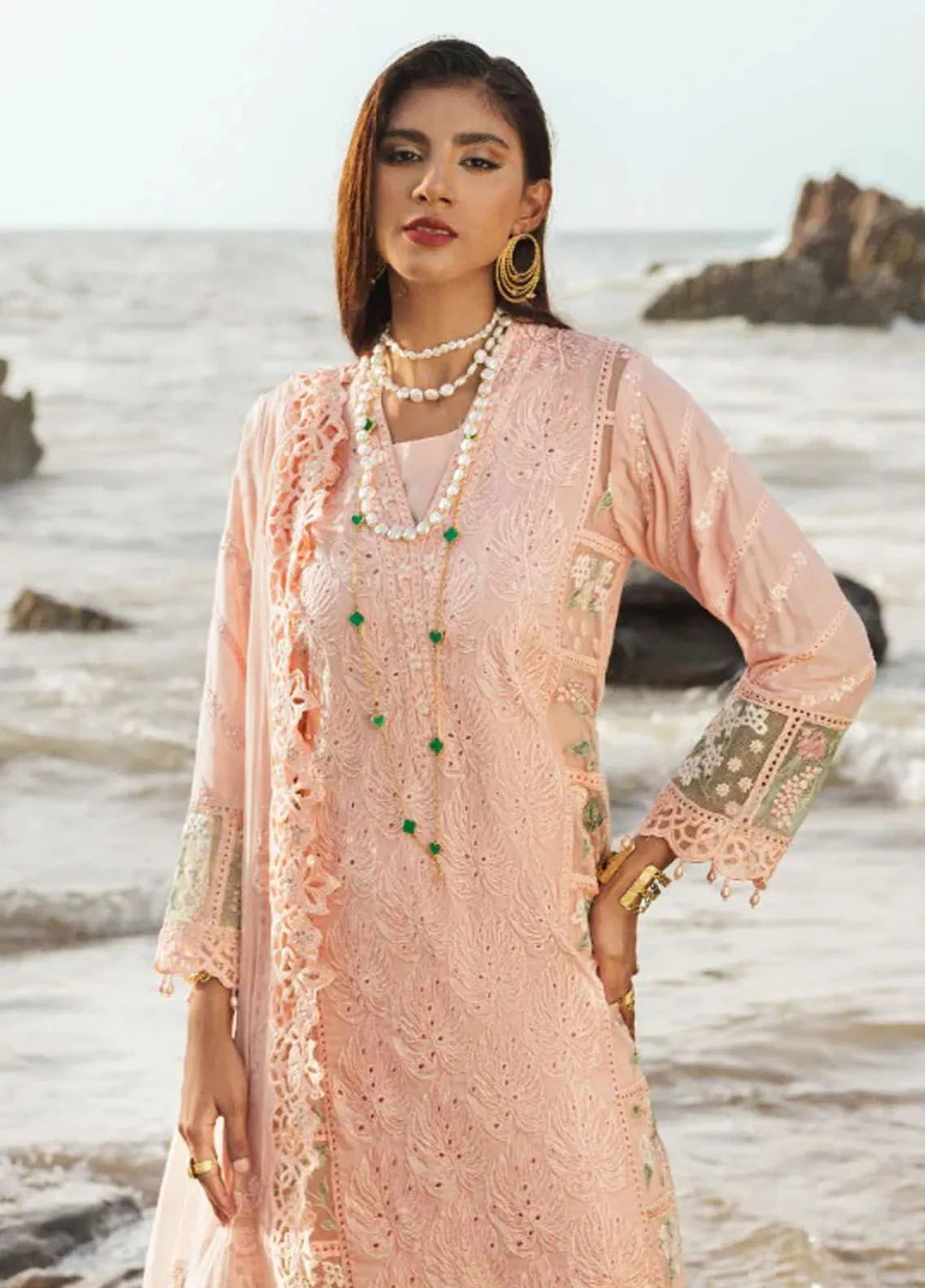 Zebtan Embroidered Lawn Suit Unstitched 3 Piece ZBT24L ZL-02 - Summer Collection
